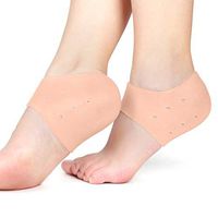 ChunlongFour Silicone Heel Protectors,Plantar Fasciitis Inserts Pads,Heel Guards & Heel Cups Great for Plantar Fasciitis, Fascia Support, Sore Feet,Heal Dry Cracked Heels, for Men & Women.(Pink)