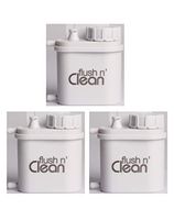 Flush n' Clean Toilet Bowl Cleaner Uses Standard Bromine Tablets - No Special Cartridges - Tablets Included - 3 Pack