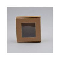 10Pcs Brown Kraft Paper Aircraft Gift Boxes 4 Size Black Candy Box for Handmade Soap Wedding Gift Packaging,Kraft Paper,6.5X6.5X3Cm