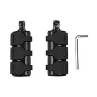 Frames & Fittings Male Mount Footpegs Footrest for Harley Street Bob Electra Glide FXDL FXDF Black