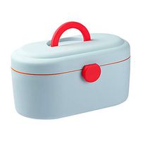 Portable Large-Capacity Household Medicine Box Storage Box Medical Multi-Layer Hospital Outpatient First-Aid Box Family Medicine Box Size 27 * 14.5 * 15CM,Blue