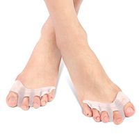 Toe Separator, Bunion Corrector Gel Toe Straightener Silicone Toe Spacer Hallux Valgus Pain Relief with Forefoot Pads Cushion Protector for Yoga Ballet Dancers and Athletes (Toe Spacer)