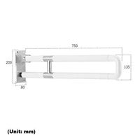 Cajolg Handrails Grab Bar Bathroom Handicap Grab Bars, Handicap Toilet Seat Shower Bathtub Safety Grab Bar Elderly Disabled Aids,Whitec