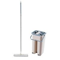 Suruc - Automatic Mops, Flat Squeeze Automatic Spin Mop Microfiber Avoid Hand Washing Home Kitchen(2pcs Mop Cloth)