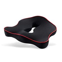 Lifting Cushions Tail Bone Pad Memory Cotton is Used to Protect The Lumbar Vertebrae to Reduce The Sciatica Seat Cushion (Color : Black red)