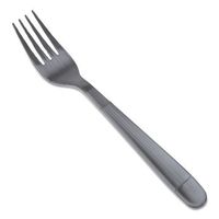 GEN HYBIWF Wrapped Cutlery, 7 1/4-Inch Fork, Heavyweight, Black, 1000/Carton