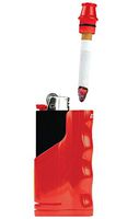 Snub One Cigarette Snubber and Lighter Holder With Built-in ODOR ABSORBING FILTER! RED