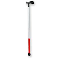 Support Cane-Fixed Length-Red Bottom-T-Handle-33in