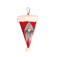 Ruipunuosi Hat Design Christmas Silverware Holder Pockets Knife Spoon Fork Bag Wine Bottle Cap Topper Xmas Tree Pendant Party Holiday Decorations
