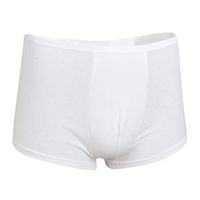 Prettyia Mens White Regular Absorbency Washable Reusable Incontinence Boxer Briefs - White, L