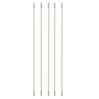 Auwish Duct Cleaning Kit Flexible Rods for Lint Remover Synthetic Brush Outdoor Dryer Vent Cleaner Kit (5-Rods, Multicolor)