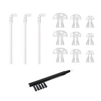 Banglijian BTE Hearing Aids Accessories, 3-Piece Sound Tubes, 9-Piece Ear Domes Plugs Pieces Eartips, 1-Piece Cleaning Brush Tool, Universal Replacement for Siemens etc