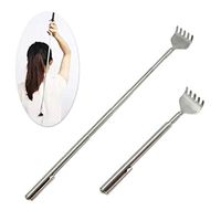 Stainless Steel Telescopic Portable Adjustable Size Pen ClipTelescopic Back Scratcher Itch Scratch Massage Tool