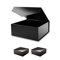 MALICPLUS 3 Packs Extra Large Gift Boxes 12x12x5 Inches, Gift Boxes with Lids, Groomsman Proposal Boxes, Sturdy Boxes, Storage Boxes Collapsible Magnetic Closure Gift Boxes (Embossing Glossy Black)