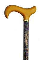 Unisex Hardwood Derby Cane Paisley Maple  -Affordable Gift! Item #DHAR-9167800