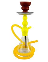 Zebra Smoke: 10" Unbreakable Silicone Hookah Economy (Yellow)