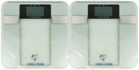 Set of 2 Intelli Scales - 6 Function Body Composition Monitor! Measures Weight, Body Fat, Muscle Mass, Bone Density, Hydration & Calorie Estimates! (2)