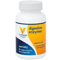 Digestive Enzymes PlantBased Digestive Formula, Promotes Digestion to Help Release Nutrients, Nutrient Digestion Absorption (90 Veggie Capsules) by The Vitamin Shoppe
