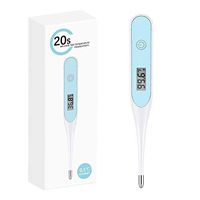 Upgraded Digital Medical Thermometer,20S Instant Reading Waterproof Basal Thermometer Measurement, OralUnderarm Electronic LCD Body Thermometer for Child Adult Kids (Blue)