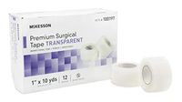 McKesson Medical Tape Water Resistant Plastic 1 Inch X 10 Yard Transparent, 100197 - Box of 12
