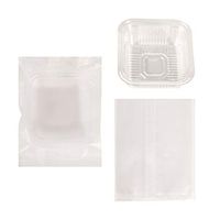 50G Moon Cake Plastic Bags Hot Seal Half Clear Cookie Candy Container 4.5*3.5 Inch 100 Counts