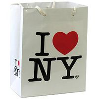 Glossy I Love NY Gift Bag Small I Heart NYC Event Gift Bag for Souvenirs and I Love NY Theme Parties (3x5 inches)
