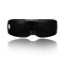 LUOXU USB Eye Massager, Foldable Temple Massager with Heat and Air Pressure Vibration Music,for Eye Relief Foldable Dry Eye Eyes Stress,Black