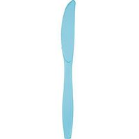 Club Pack of 288 Pastel Blue Premium Heavy-Duty Plastic Party Knives
