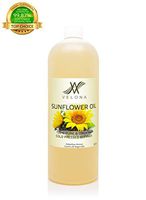 100% Natural Sunflower Seed Oil by Velona | Refined, Cold Pressed, Extra Virgin | for The Best Skin, Face, Body & Hair Care and Cooking | Size: 32 oz