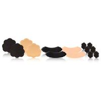 Foot Petals Women's Tip Toes (2 pairs), Heavenly Heels (2 pairs), and Pressure Points (3 pairs) Pack Denim Floral/Black Iris/Silver Rose One Size