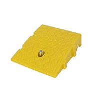 Car Uphill Safety Ramp, Lightweight Plastic Triangle Door Sill Pad, Outdoor Wheelchair Home Step Pad Multi-Function Portable Ramp (Size: 24.7 27 7cm) (Color : Yellow, Size : 24.72711CM)