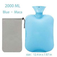 TZSMRSD Silicone PVC Hot Water Bottle,Cosy Bed Warmer & Soft Bag Cover,Cosy Large Hot Water Bottle,Explosion-Proof Hot Water Bottle,Multiple Colors Available (Color : Blue)
