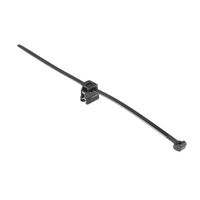Hellermann Tyton 156-01601 Rotatable Cable Tie and Edge Clip, 8.0" Length, Outside Serrated, PA66HS, Black (Pack of 500)