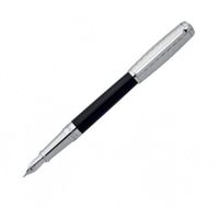 S.T. Dupont Elysee Duotone Fountain Pen - Black Lacquer/Palladium, Medium Nib 410670M