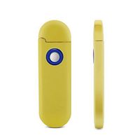 SunTime USB Mini Lighter Electric Reachargeable Flameless Windproof Slim Cigarette Portable Double Side Coil Lighters (Gold)