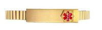 Womens ION Gold Medical Alert ID Expansion Bracelet