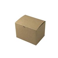 6x4.5x4.5" 10 Boxes Recycled Natural Kraft Pinstripe Gift Boxes