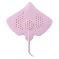 SOURBAN Silicone Sink Strainer Ray Shape Kitchen Drain Cover Hair Catcher,Pink