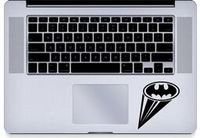 Batman Signal Trackpad Vinyl Decal Sticker Skin for MacBook Laptop in black.