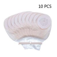 QWERT Co. Wang One-Piece System Ostomy Pouch Medicals Colostomy Supplies Drainable Bag Standard Wear Flat Cut-to-Fit,Pack of 10