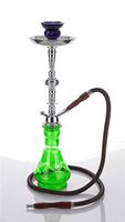 1 hose 21" Halab Green Hookah Shisha Nargila water glass vase pipes smoke sale
