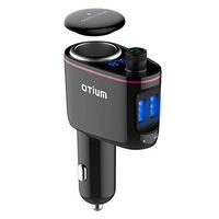 FM Transmitter/Cigarette Lighter Socket/USB Car Charger Three-in-One, Otium S06 Bluetooth Car Adapter Wireless Audio Radio Receiver Music Tuner Modulator Car Kit with Mic, Hands Free Talking