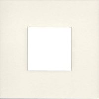 Pack of (6) 8x8 Square Acid Free White Core Picture Mats Cut for 4x4 Pictures in Cream