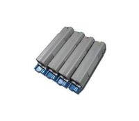 Amsahr 43324404 Okidata 43324401 Remanufactured Replacement Toner Cartridge Set of Black, Magenta, Yellow and Cyan