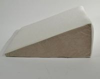 7" Bed Wedge (Ecru) - Supportive Foam - Great for Hernia, Pressure, Circulation, Pregnancy - Reading, Watching TV, Gaming - Made in USA