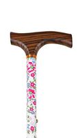 Floral Pattern Adjustable Walking Stick by Charles Buyers