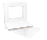 Golden State Art, Pack of 25, 11x14 White Picture Mat Set - Fit 8x10 Photos/Prints - Acid Free Bevel Pre-Cut White Core Mattes - with 25 Backing Board & Clear Bags
