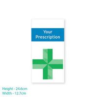 Green Health Cross Paper Prescription Bag P4 X1000