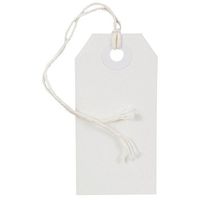 JAM PAPER Gift Tags with String - Small - 3 1/4 x 1 5/8 - White - Bulk 1000/Carton