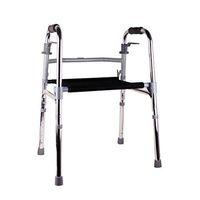 Rolling Walkers Walker Elderly Help Can Sit Lightweight Folding Walker Non-Slip Aluminum Alloy Anti-Slip Anti-Fall Elderly Armrest (Color : Silver, Size : 534574CM)